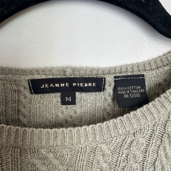 JEANNE PIERRE Cable Knit crewneck - 100% cotton - Picture 3 of 4